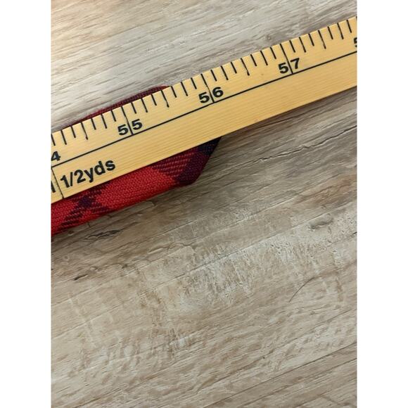 VTG Lochcarron Scotland Tie "Thomson Tartan" Red Plaid 100% Wool Plaid Holiday - Picture 5 of 7